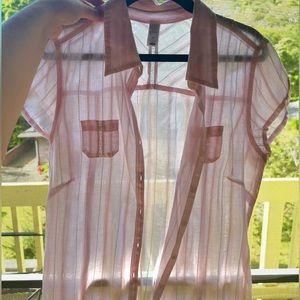 Old Navy Light Weight Pink Button up